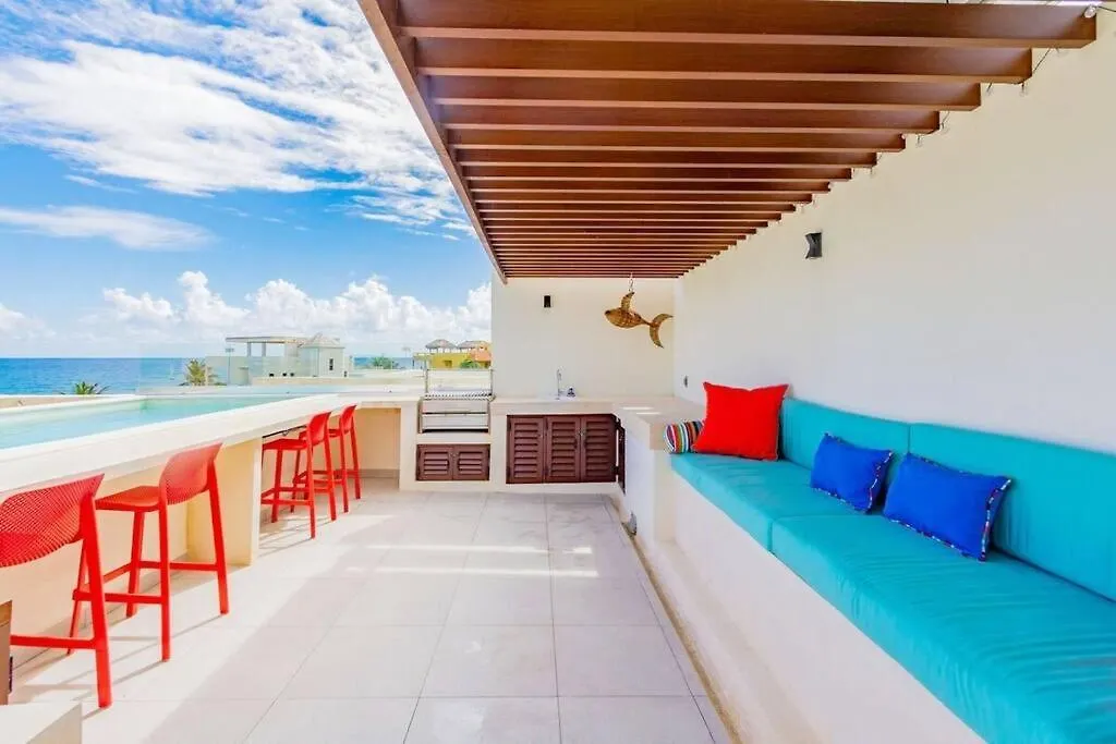 Tortuga Azul Private Terrace Rooftop Pool W Bbq Beach Access 11 Pools Free Beach Club Akumal Mexico